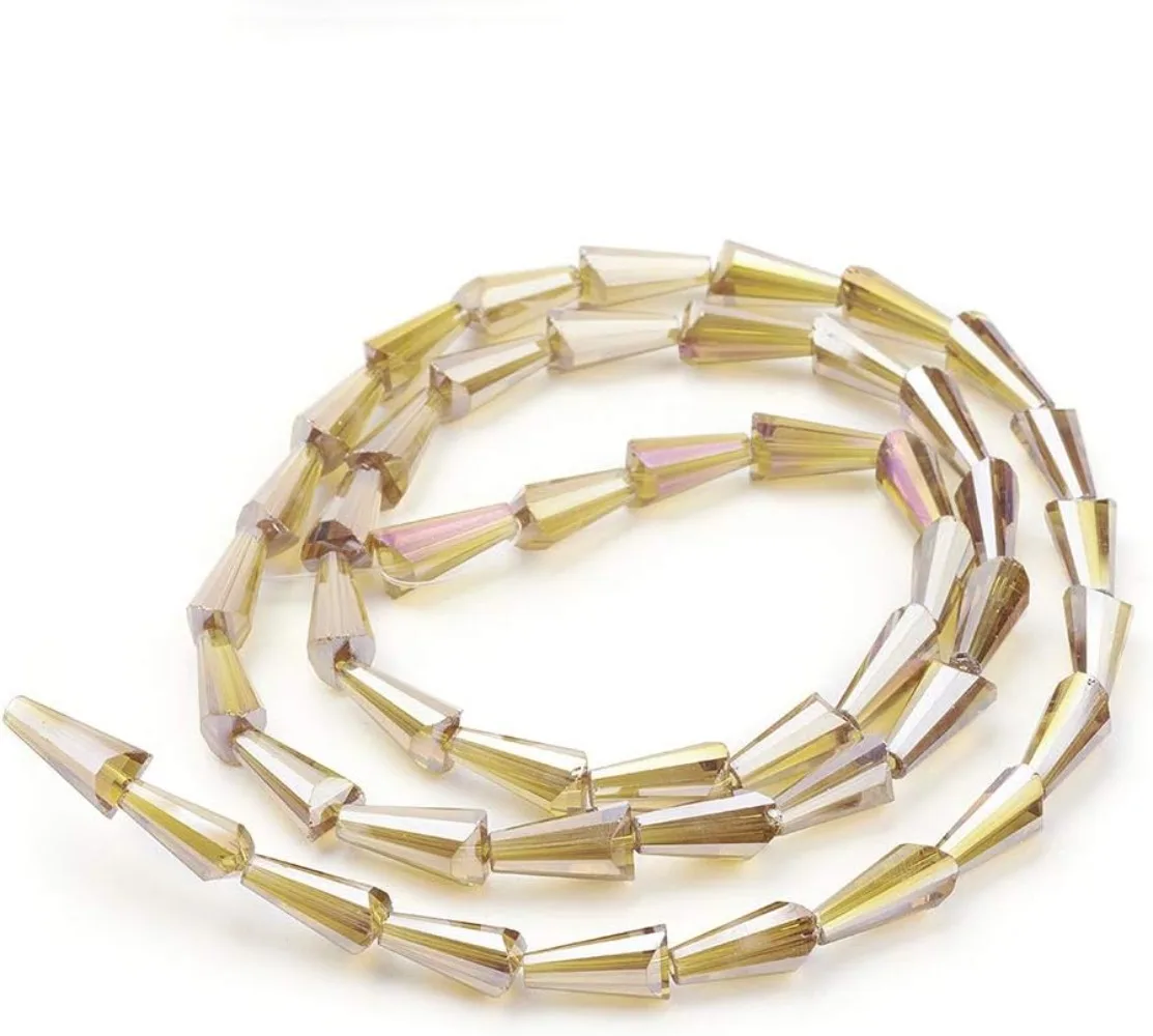 Pandahall 10 Strand Electroplate Glass Round Faceted Plated Beads for Jewelry Making (50pcs/Strand  Mixed Color)