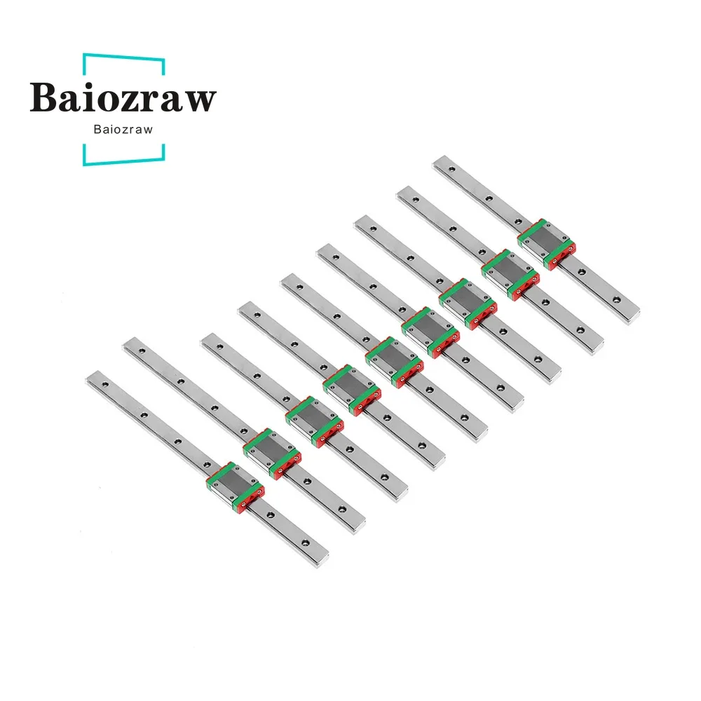 

3D-принтер Baiozraw Annex K3, 9 шт./компл., линейная направляющая MGN9C, 250 мм, 300 мм, DIY Rail Ki, высококачественная линейная направляющая для 3D-принтера AnnexK3