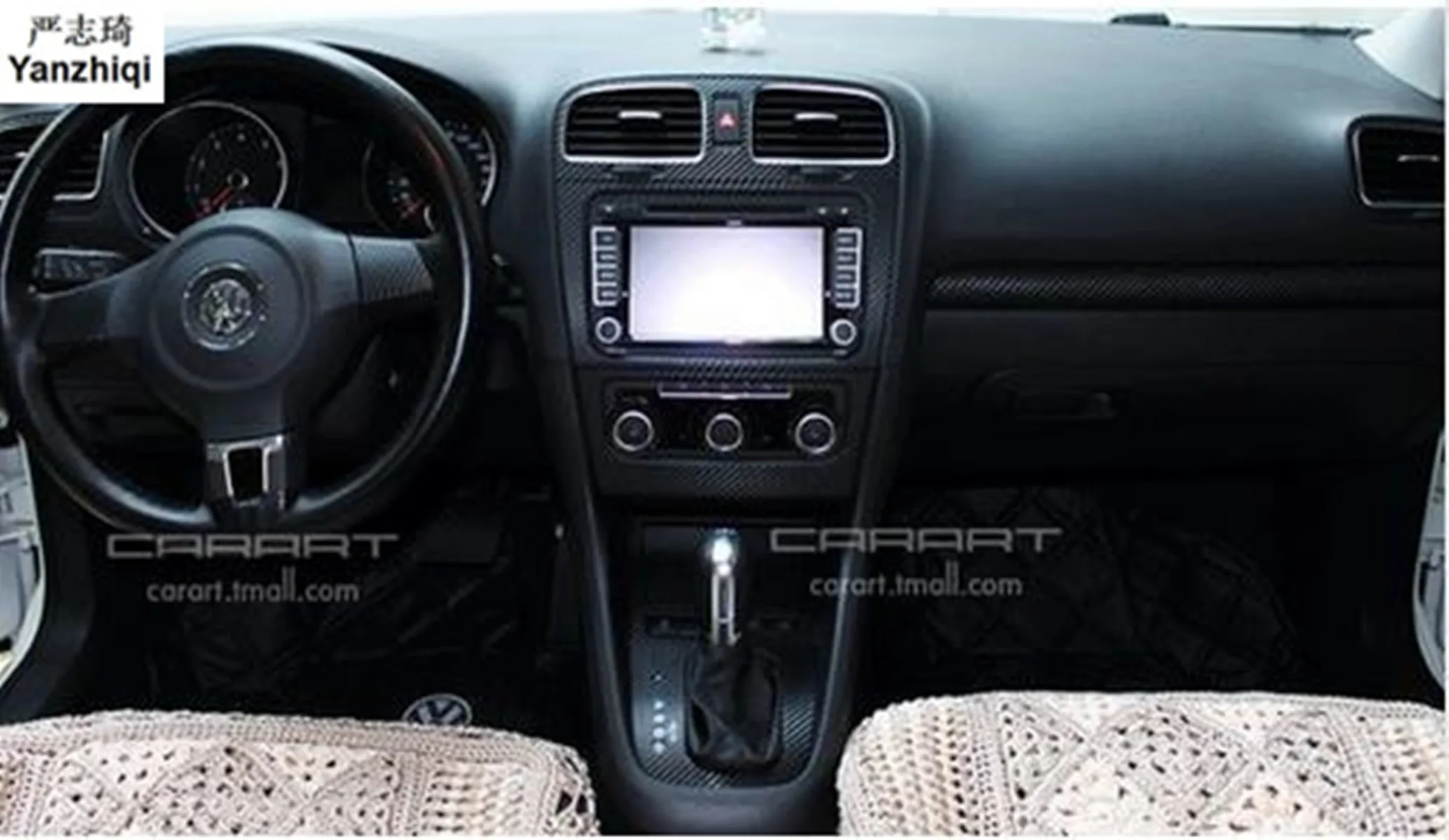

The full set of carbon fiber stickers for VW Volkswagen golf 6, total of 21 pieces