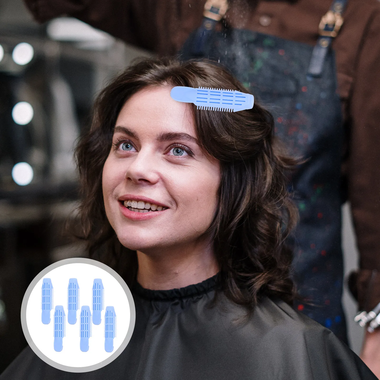 6Pcs Lightweight Hair Curler Clips Hairstyling Tools for All Ages Gift Idea Plastic Hair Rollers Hairdressing Clips