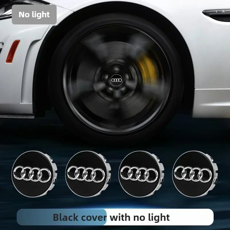 AUDI 4pcs 61mm 68mm Hub Led Lights Cap Car Floating Illumination Wheel Center Covers Caps For AUDI A3 A4 A5 A6 A7 A8 S4 Q7 Q3 Q5 image 3