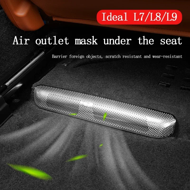 

For Leading Ideal One Li L9 Li Lixiang L7 L8 Stainless Steel Car Rear Row Seat Air Outlet Cover Protective Shield Accessories