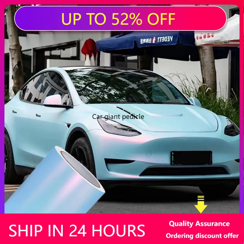 Matte Twin Pink Blue Color Fliper Car Wrap Film Auto Plastic  Auto Plastic Assurance Air passage pattern Stickers