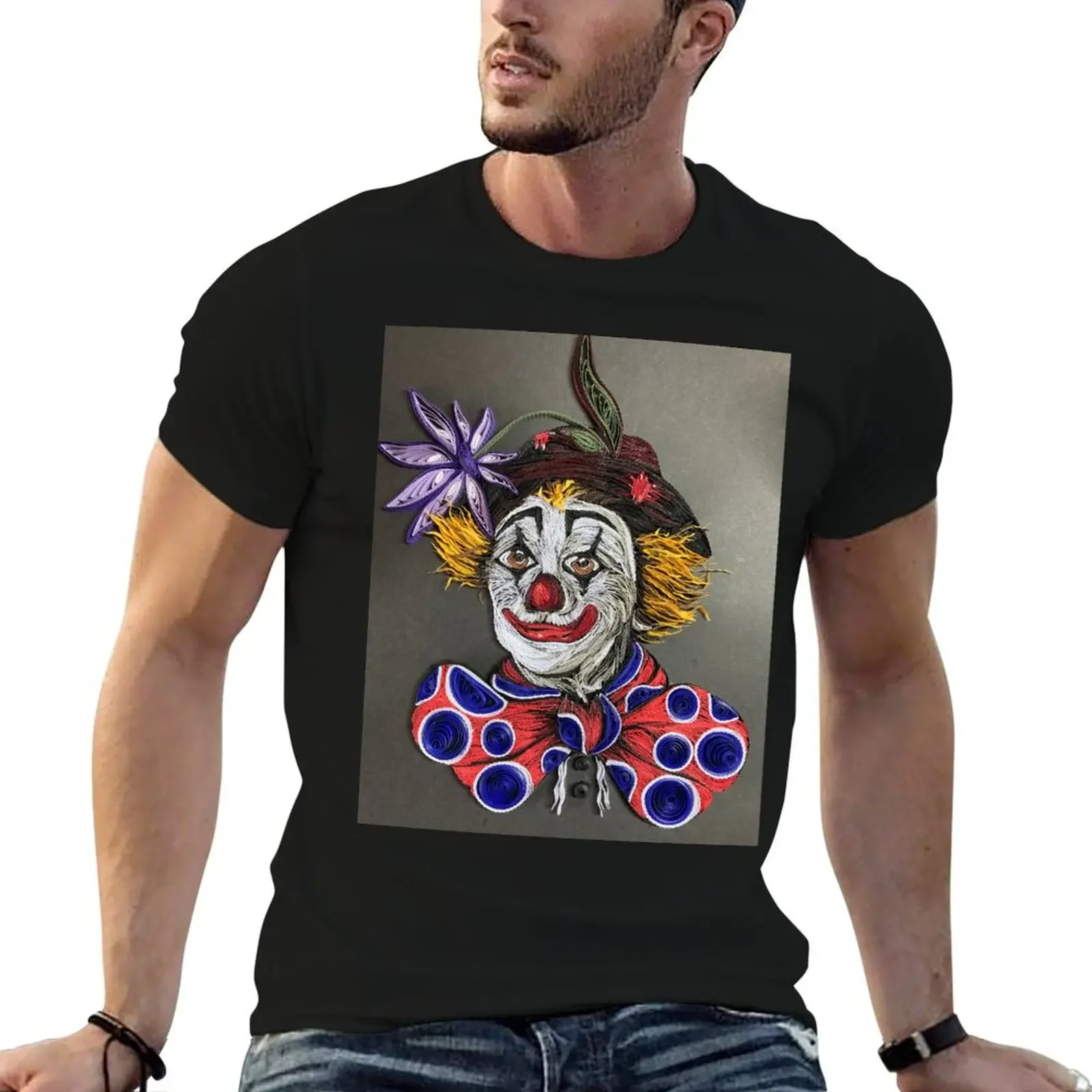 Clown T-Shirt vintage blacks luxury clothing labubu shirts graphic big and tall t shirts for men