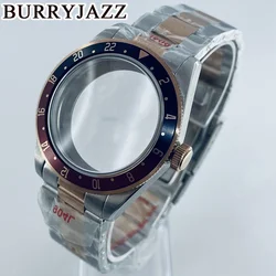 BURRYJAZZ 39mm NH35 NH36 NH34 NH38 NH70 NH72 ETA2824 PT5000 Watch Case Silver Rose Gold Stainless Steel Case Domed Sapphire Glas