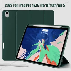 Funda magnética para iPad Pro 11, 12,9, 2021, Air 11, 13, 2024, Air 4, 5, 2022, 10, 10,9 pulgadas, portalápices