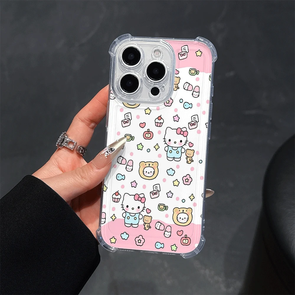 

Hellokitty Mobile Phone Cases For IPhone15 Pro Max IPhone 16/15/14/13/12/11/x/xs/xs Max Girls Clear Phone Case Sanrio