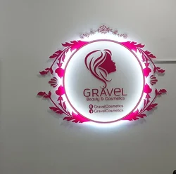 Custom Backlit Acrylic Sign Round Business Neon Sign with UV Print Art Custom Office Logo Business Name Led Neon Light Signs