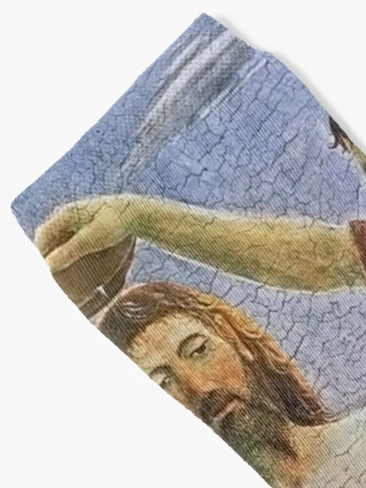 Piero della Francesca 'The Baptism of Christ' 1450 Socks japanese fashion Hiking boots Socks Male Women's