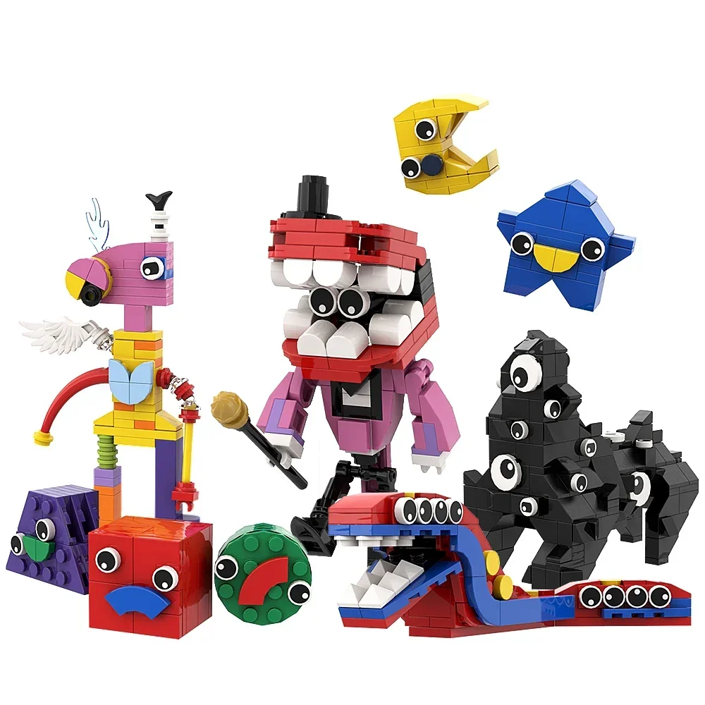 Gobricks MOC The Amazing Digital Circus Bricks Model Figure Clown Pomni Cartoon Digital Circus Building Blocks Toy For Gifts