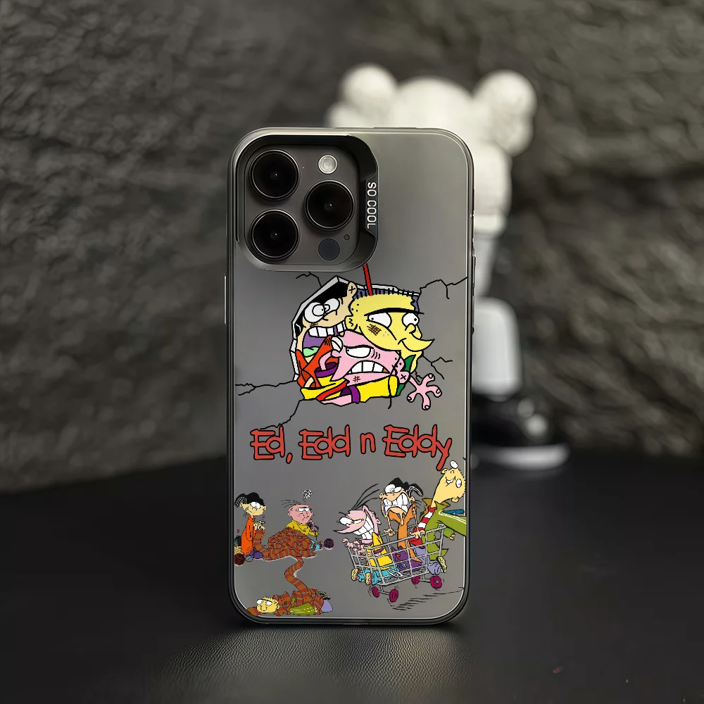삼성 A07 A17 A06 S25 S24 S23 울트라 FE 플러스용 만화 캐릭터 폰 케이스 보호용 IMD 컬러 커버 E-Ed Edd N Eddy