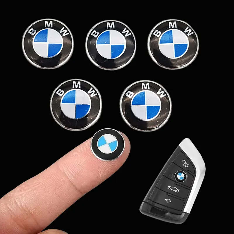 5Pcs Aluminium 11mm 14mm Car Key Sticker Logo Emblem For BMW F07 F34 F10 F20 F48 F39 F30 F25 F26 F15 F16 F22 F32 E90 Accessories