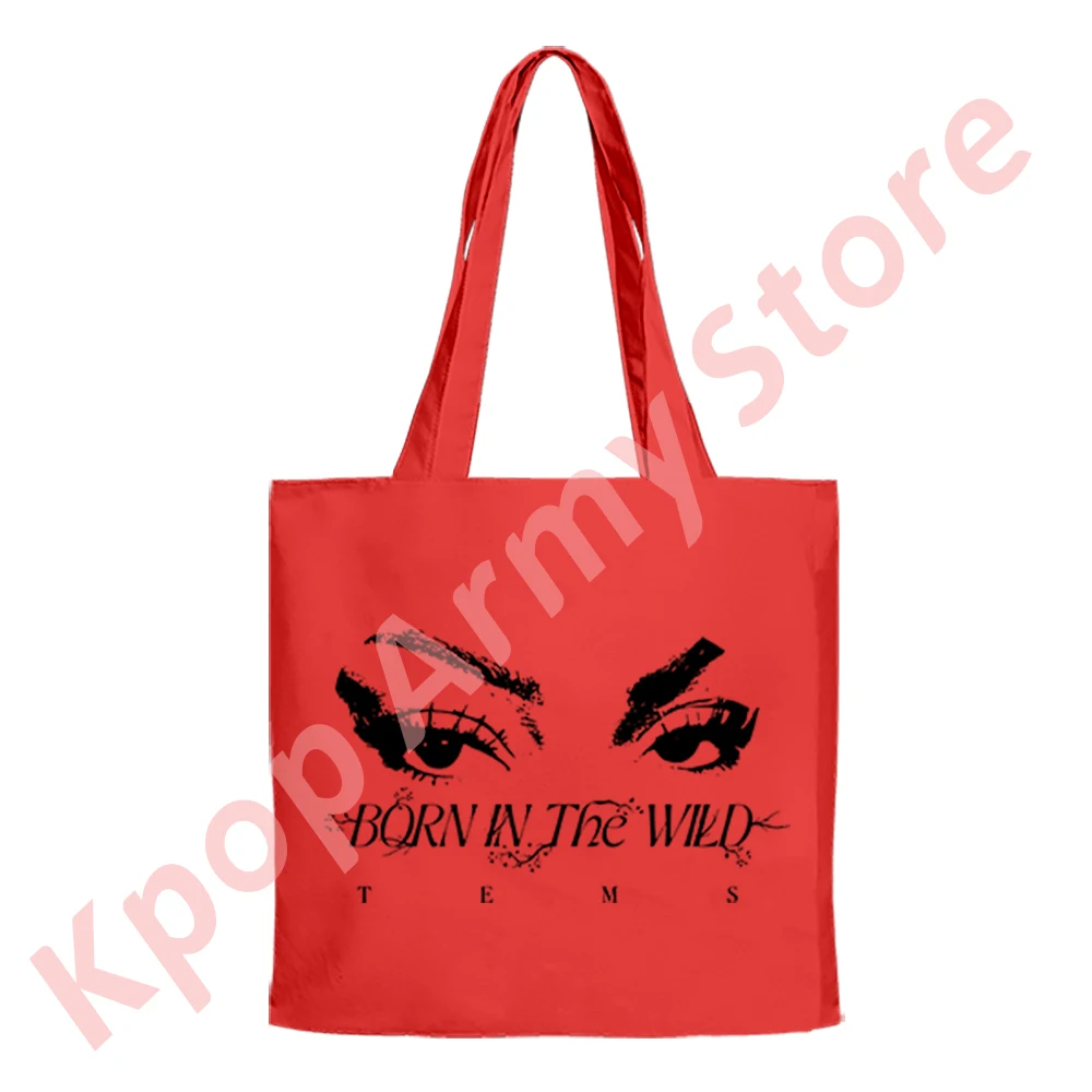 

Tems Born in the Wild Tour Merch Tote Shoulder Bags Summer Women Men Fashion Casual Streetwear