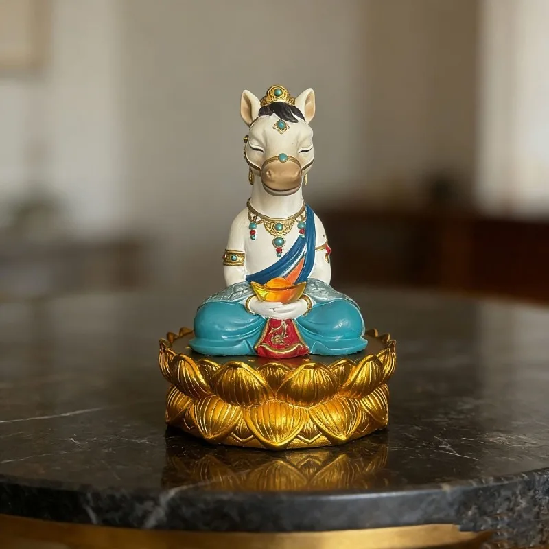 

Декоративные украшения в стиле Дзен «Год Лошади 2026» — талисманы Фэн-шуй для привлечения богатства, декор для гостиной и прихожей, праздничные подарки, украшение для дома