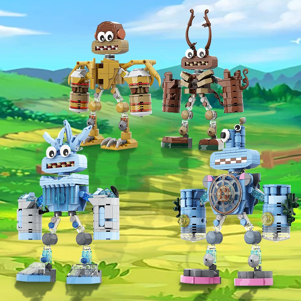 

My Singing Monsters Robot Building Blocks Cartoon Game Monster Music Action Figures Bricks Assemble Toys Creative Children Gift