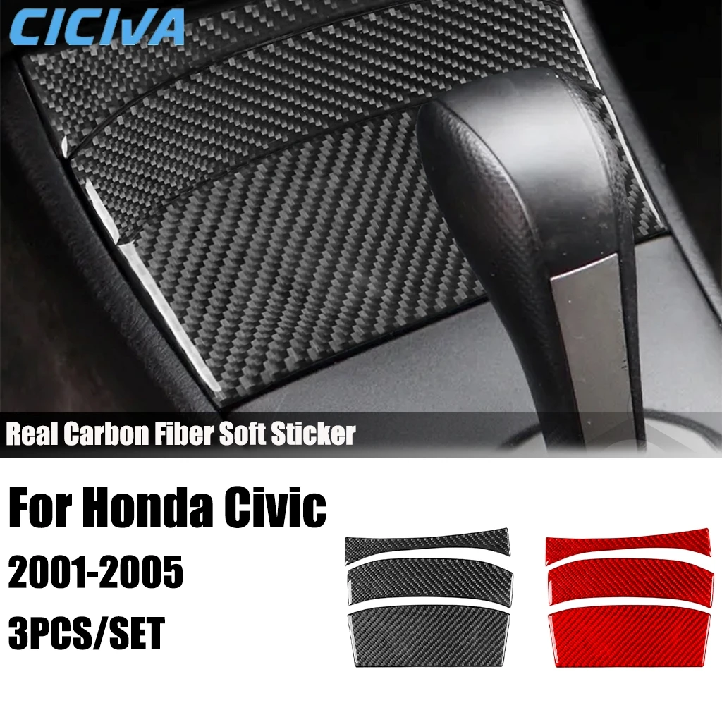 

Carbon Fiber Car Accessories Center Cup Holder Modified Interior Trim Cover Sticker For Honda Civic 2001 2002 2003 2004 2005