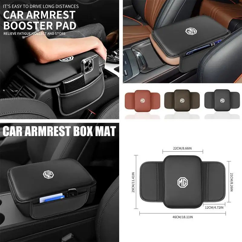 MG Specific Armrest Console Cushion Fit ZS EV HS GT One, Wear-resistant Central Armrest Protector Cover Auto Interior Decor Part