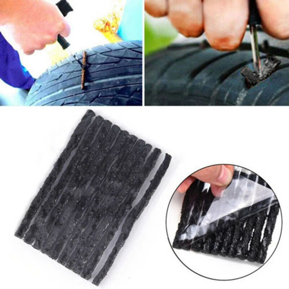 

Lo-ok 50Pcs Car Bike Tyre Tubeless Seal Strip Plug Tire Puncture Repair Seal Strips Recovery Kit