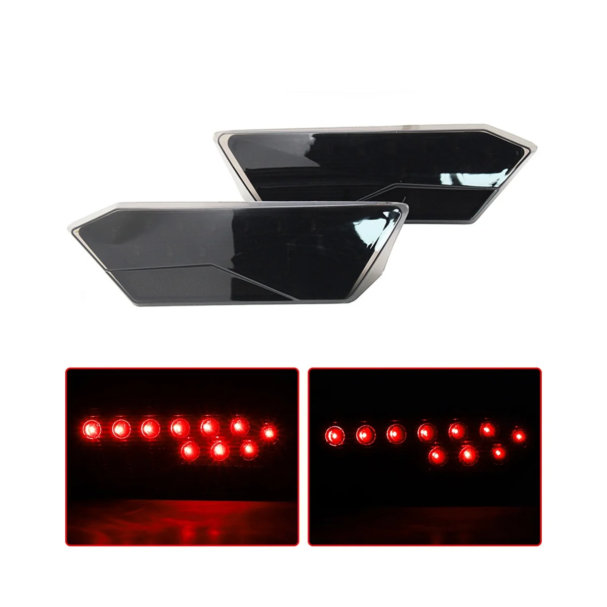 1 Pair All Terrain Beach Buggy 12V LED Tail Light for Polaris RZR 900 1000 XP XP4 14-16 Brake Light Red