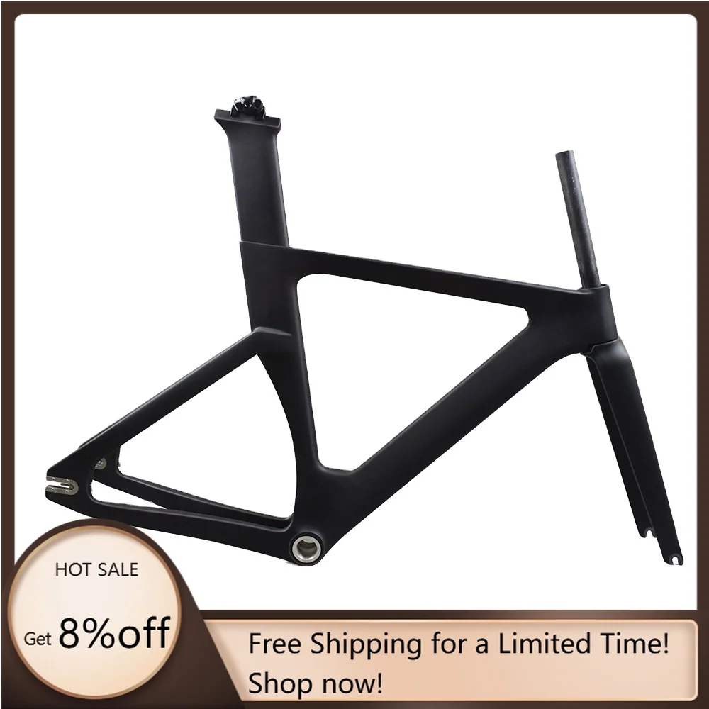 

STLF Track Road Bicycle Frameset 700c Disc Brake BSA 68 Weave UD Internal Cable Routing Carbon Frame Bicycle