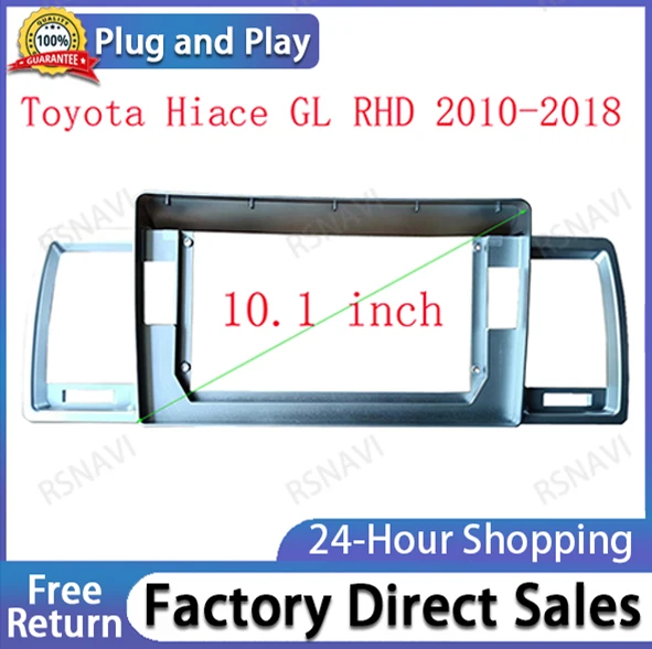 10.1inch Car Radio Facia for Toyota Hiace 2010-2018 Special Dash Trim Kit GPS Navigation Frame Panel Car Refitting