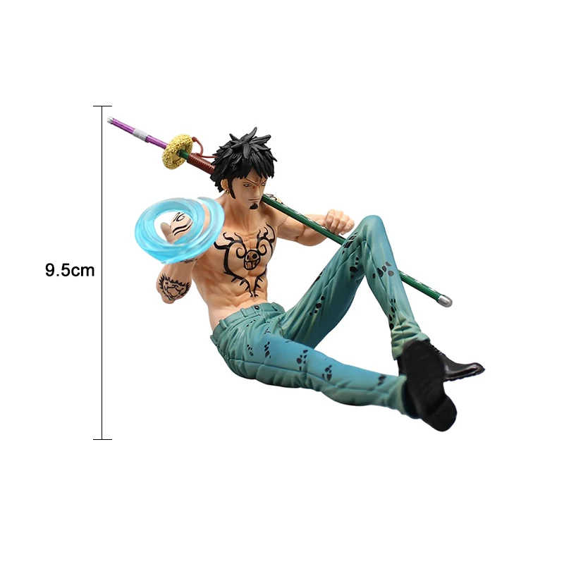 9.5cm One Piece Trafalgar D. Water Law Figures BT Sitting Posture Trafalgar Law Action Figures PVC Anime Collection Model Gifts