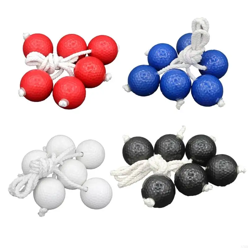 

3Pairs Children Golf Practice Ball String Ball Ladder Ball Golf Hole Ball 3 Pairs PE Bag Elastic Ladder Toss Game Balls A70D