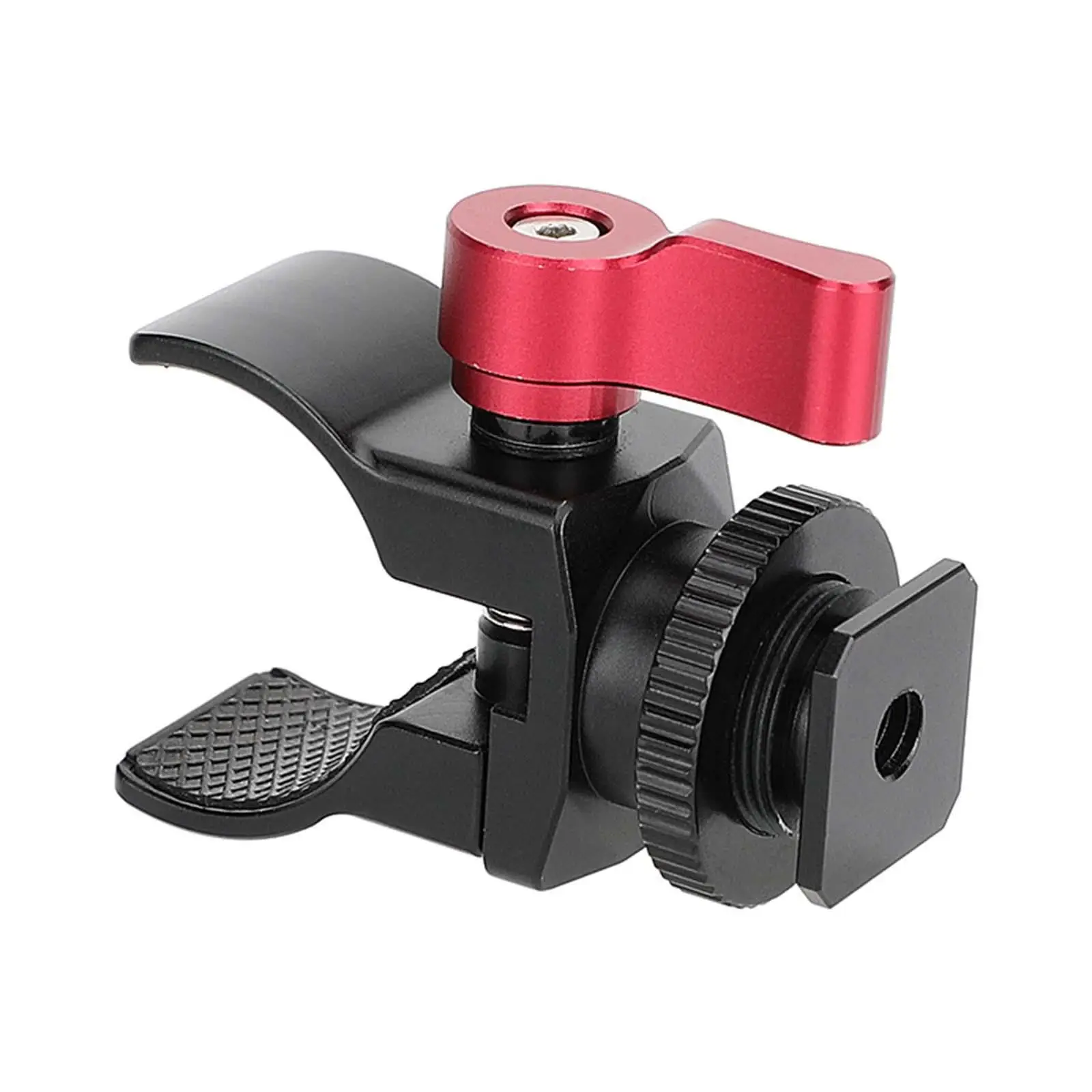 

Hot Shoe Microphone Holder Portable Easy to Install Aluminum Alloy Convenient Mic Clip Camera Attachment Microphone Bracket