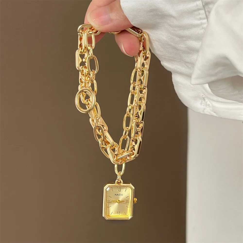

New Square Dial Bracelet Watch Elegant Bracelet Strap Ladies Watch Luxury Gift Wristwatch For Women