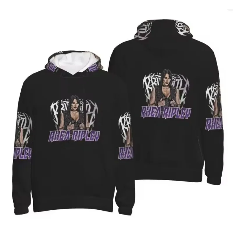 

Rhea Ripley Hoodies 2026 Vintage Merch Hoodie Men and Women Hip-hop Sports Pullover Sweatshirt