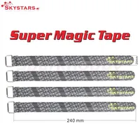 Skystars 20x240mm Super Magic Tape Nylon Hook loop Fastener Cable Ties Battery Strap Metal Button For RC Models Multicopter DIY