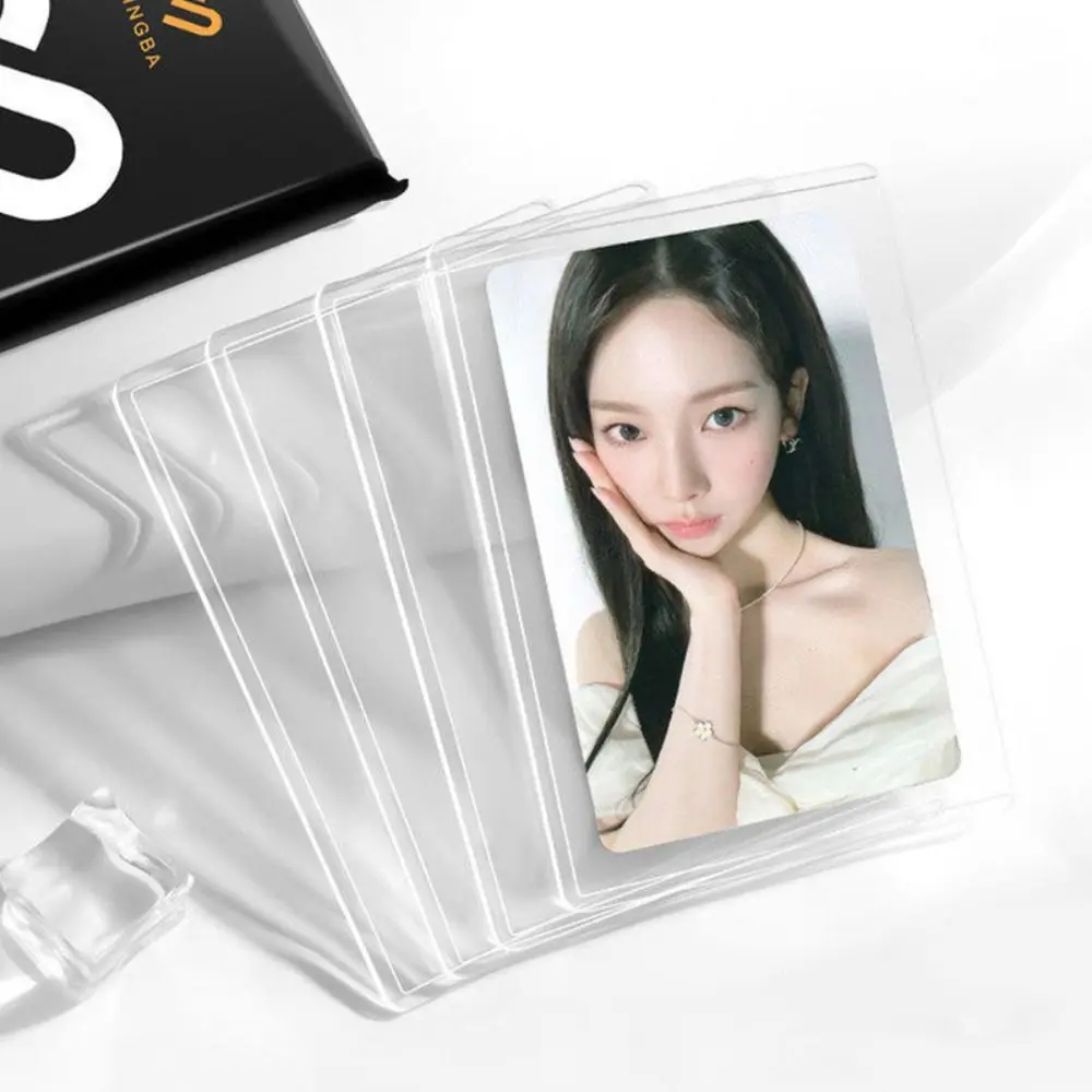 Transparent Photocard Holder PVC Toploader Protective Sleeve Idol Photocard Sleeves Anti-Scratch Card Collecting Holder