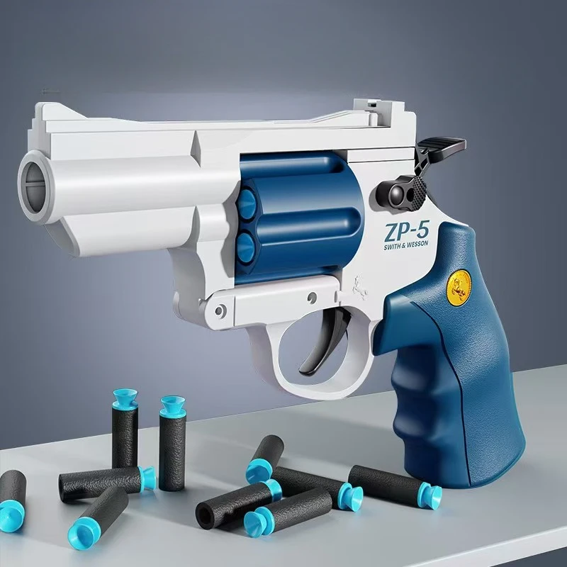 Manual ZP5 Revolver Pistol EVA Soft Dart Bullet Launcher Toy Gun Weapon Outdoor Airsoft Pistola For Boys Birthday Gift