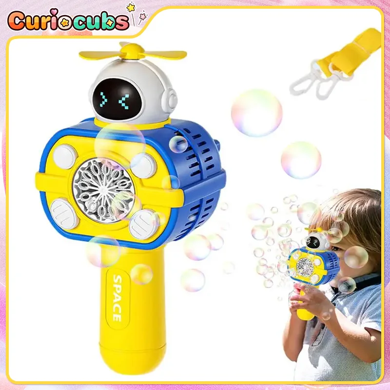 Automatische Ruimte Bubble Gun Elektrische Handheld Zeepbel Blower Machine Outdoor Strand Game Party Huwelijkscadeau Kind Verjaardag Speelgoed