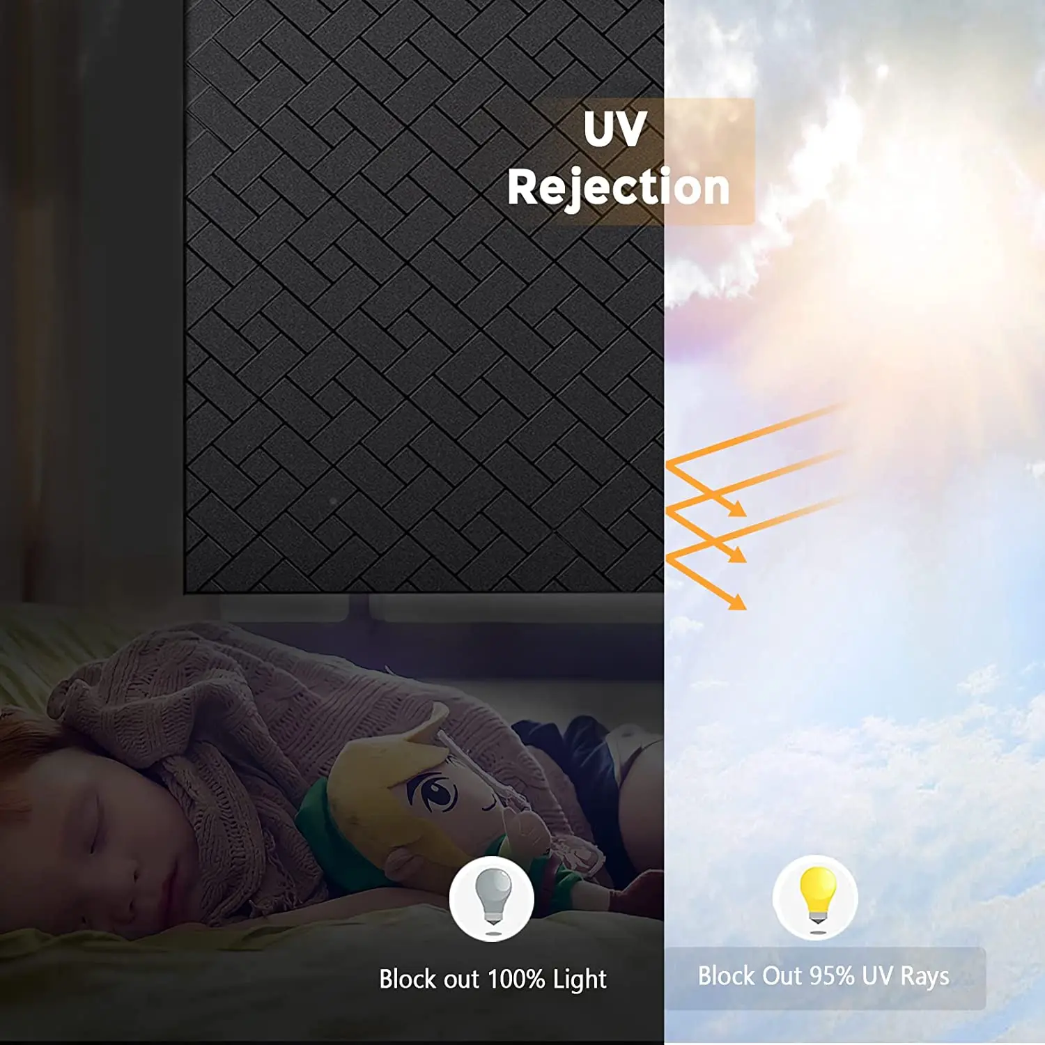 مجموع تعتيم نافذة فيلم 100% ضوء الشمس حجب تغطي سواد الخصوصية التحكم في الحرارة ثابت تتشبث للإزالة لا الغراء مكافحة #4