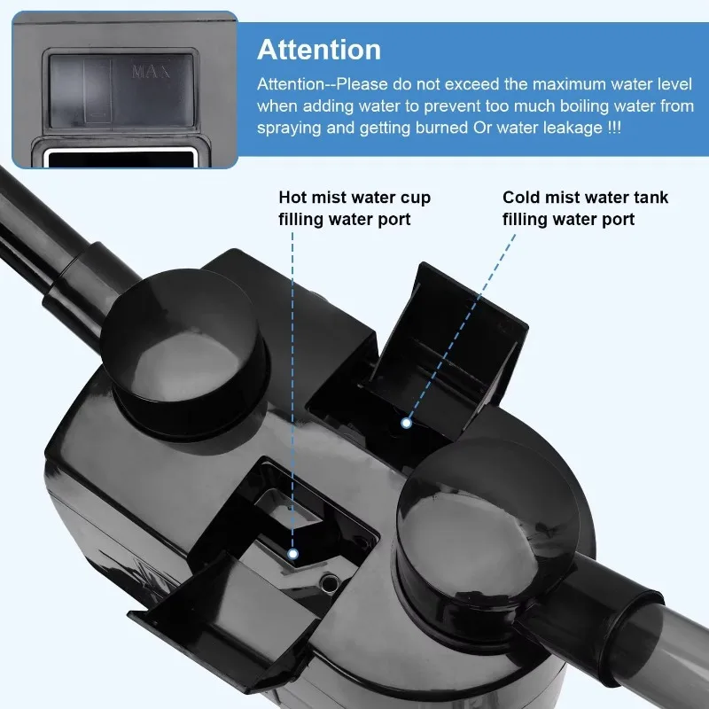 Professional 2 in 1 Black Facial Steamer Hot&Cold Nozzle Ozone Vaporizer Touch Lcd Display Face Steamer for Beauty Salon Spa