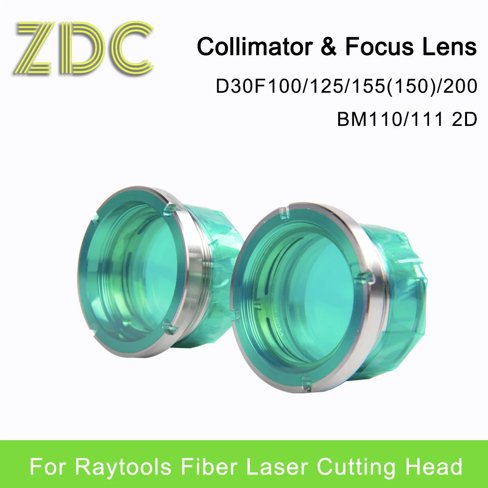 Raytools BM110 BM111 lente colimadora láser lente de enfoque D30 F100 F125 F155 con soporte de lente para cabezal de corte láser Raytools