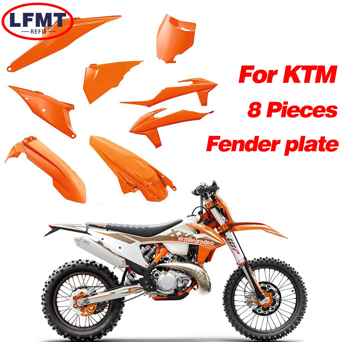 

Motorcycle 2023 Full Plastic Kit Body Fairing Cover Fuel Tank Fender Mudguard Side Panel Plate Guard For KTM SX SXF XC XCF