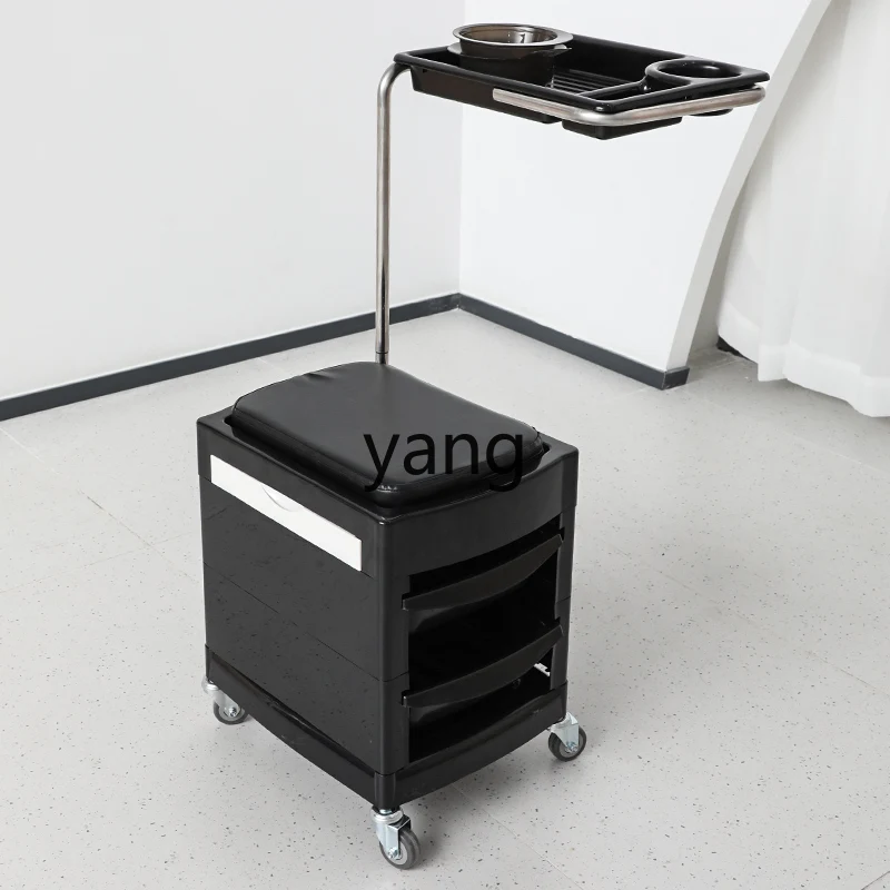 Lhh خزانة أدوات صالون الشعر، عربة أدوات قص الشعر الخاصة المصنوعة من الفولاذ المقاوم للصدأ #3