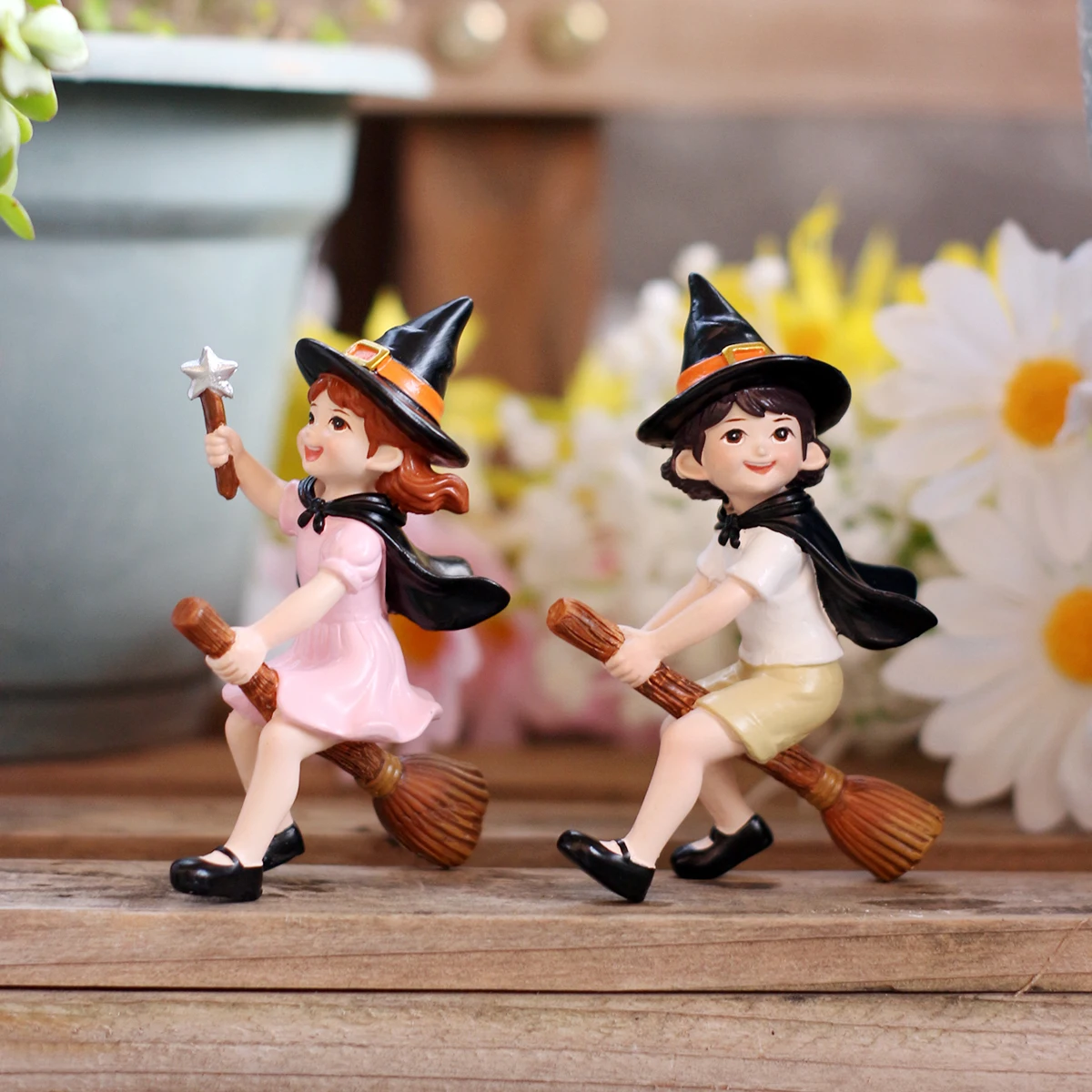 2 piezas de figuras de resina  - Kids Outdoor Fairy Garden reseña y precio