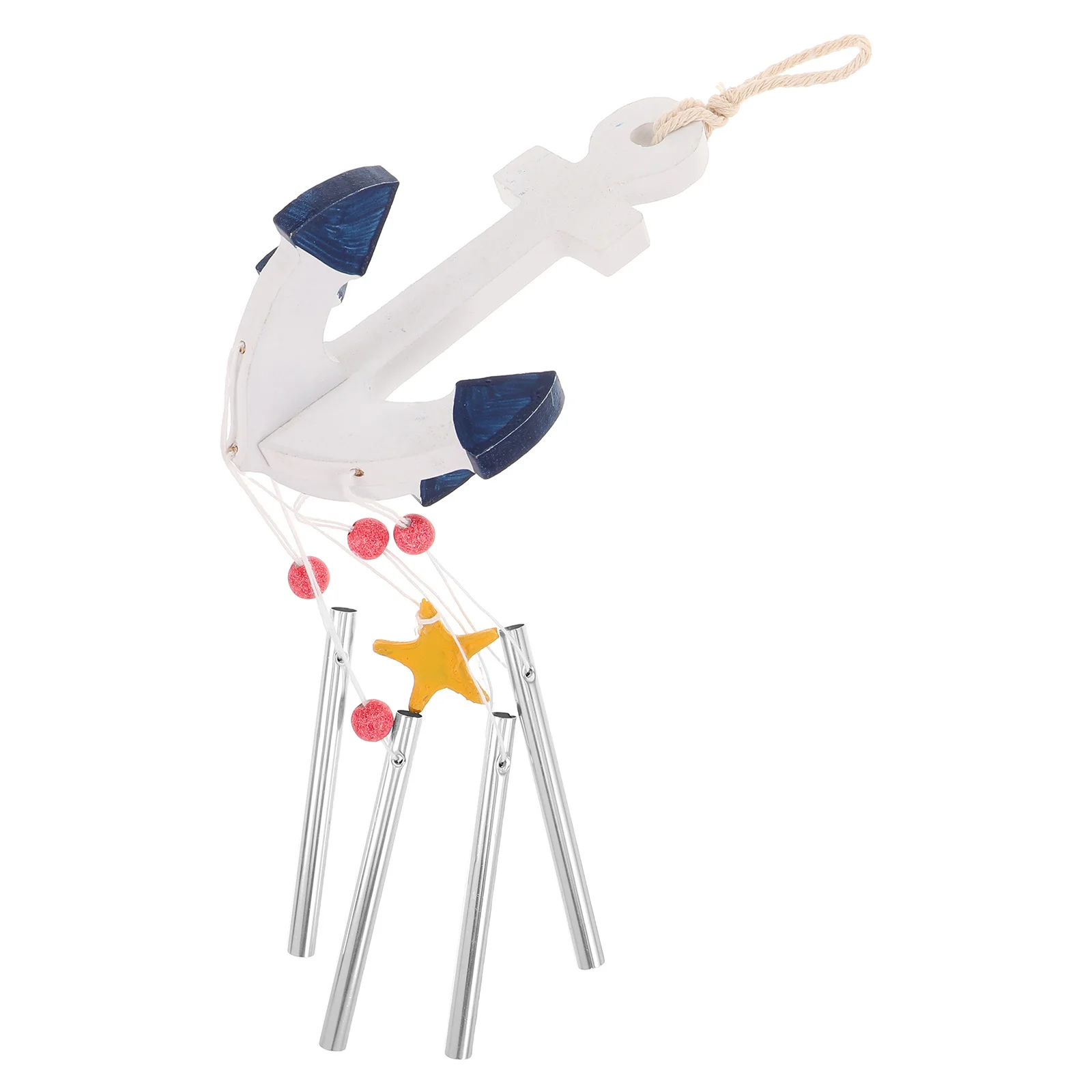 

Metal Wind Chime Nautical Anchor Coastal Decor Outdoor Garden Balcony Window Mediterranean Style Hanging Ornament