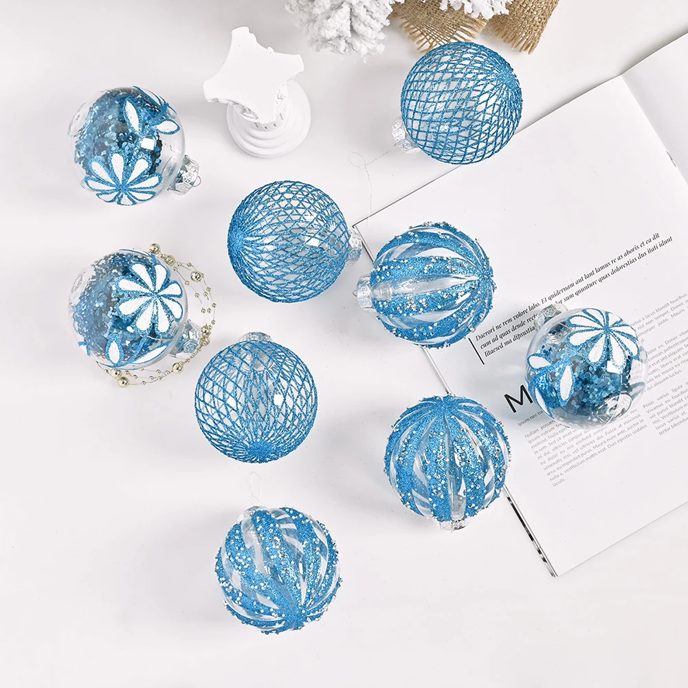 Decorative Balls Christmas Balls Christmas Decorations 8 Cm Diameter 9 Pieces Set Christmas Present Easy To Hang