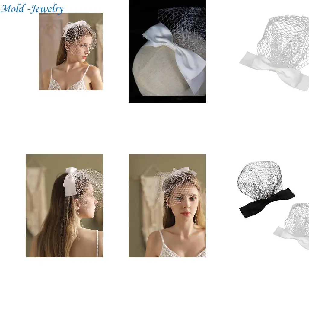 

69HB Fascinators for Women Tea Party Hat Headpiece Wedding Cocktail Face Veil