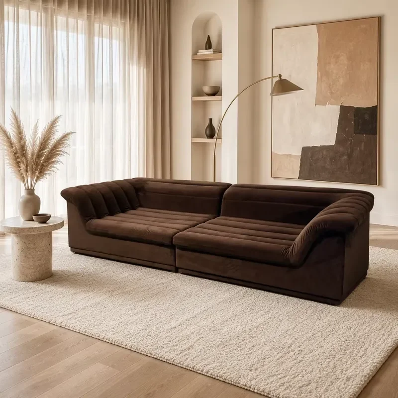Classic White Modern Italian Recliner Fabric Sofas Furniture Color Optional Covers Living Room Sofa Villa Style