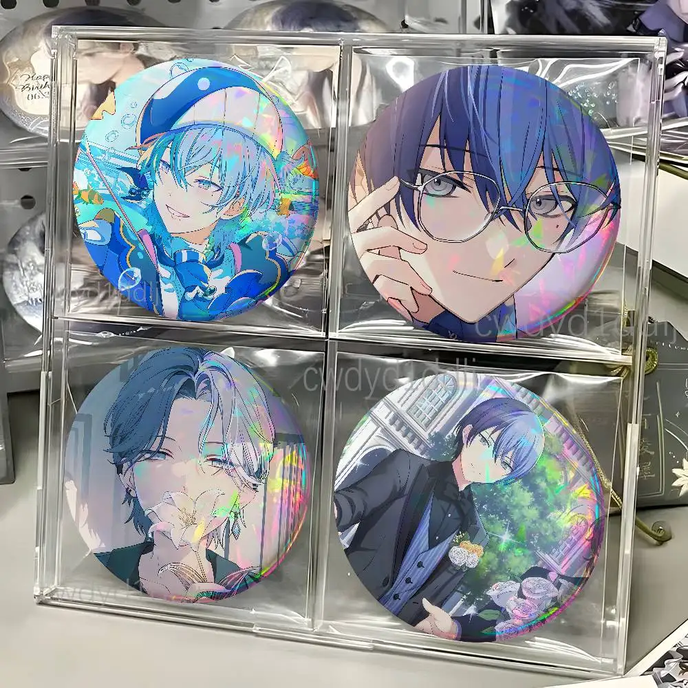 P-Project S-Sekai Toya Aoyagi Button Pins Cartoon Badge Round Brooch on Backpack Accessories Jewelry Gift for Friend