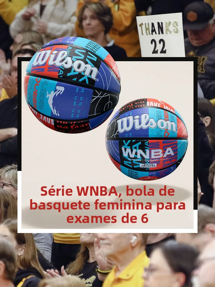 Bola de Basquete Oficial Wilson Tamanho 7 para Mulheres, Bola Padrão Profissional para Alunas do Ensino Fundamental e Meninas