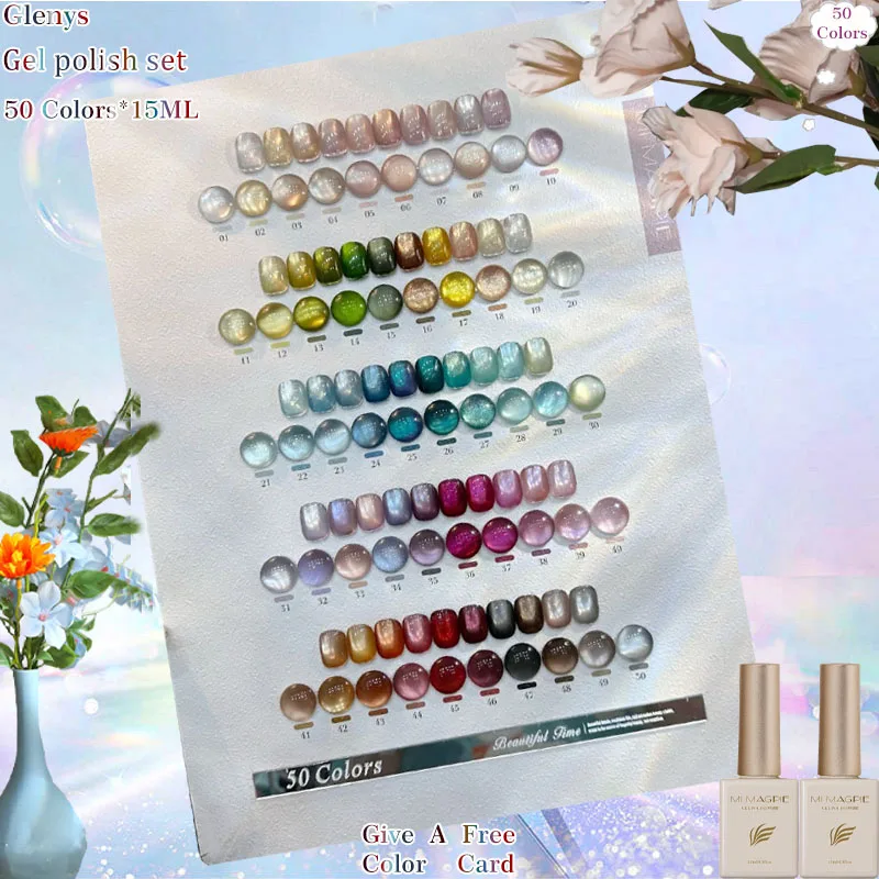 

Glenys 50, цветной гель-лак для ногтей «кошачий глаз», красный, популярный усовершенствованный погружной гель, карта соответствующего цвета, набор отличительных лаков