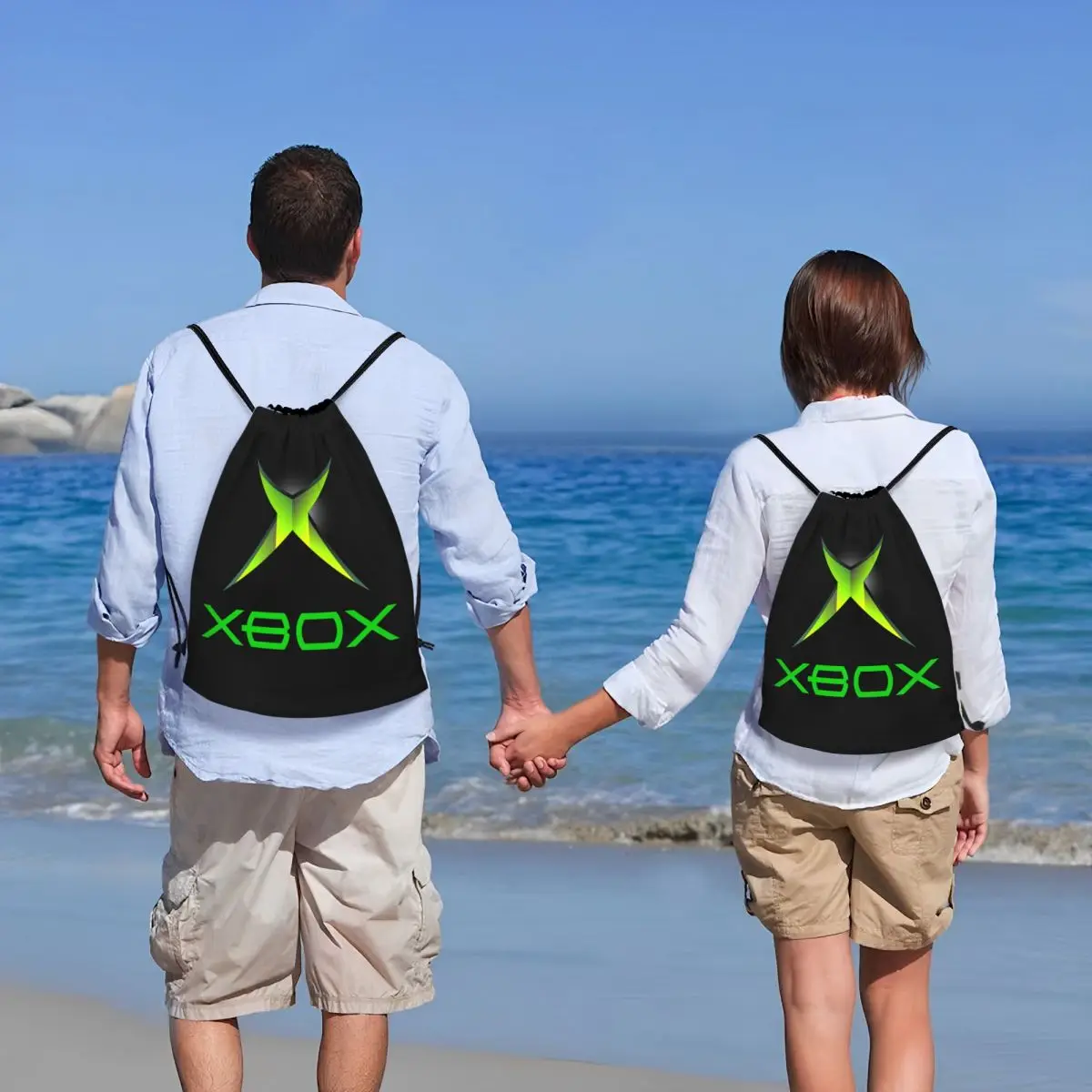 Custom Classic Xboxs Logo Drawstring Bag Men Women Lightweight Game Gamer Gifts Sports Gym Storage Backpack