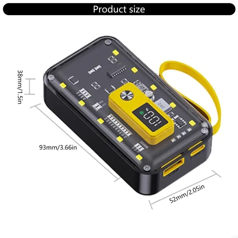 u13b 10000mah battery housing case مربع تخزين كبير السعة مع إمكانيات الشحن السريع توافق متعدد الجهاز