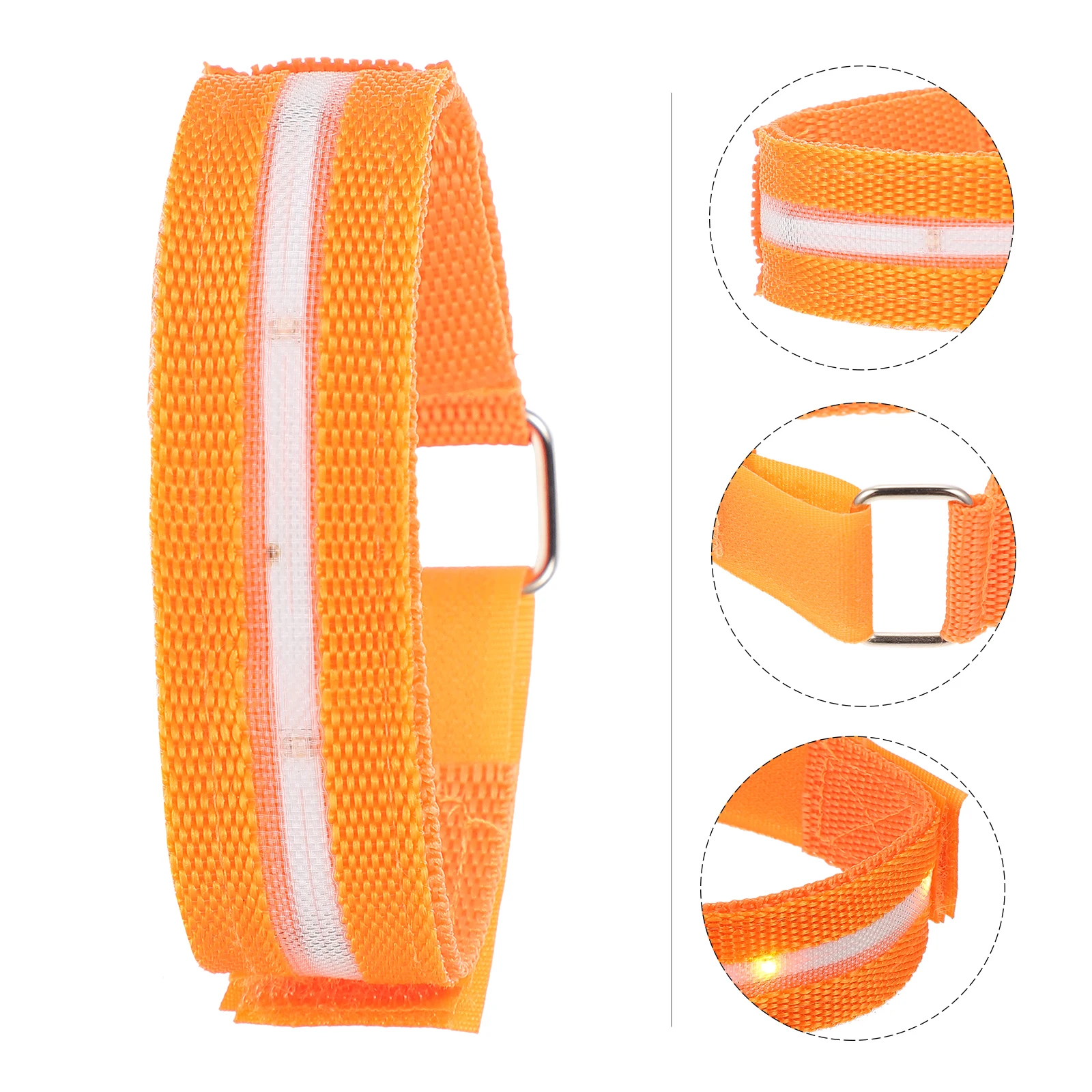 

1pc Glowing Armband Led Luminous Running Bracelet Adjustable Reflective Sports Band Lightweight Night Running Accessory